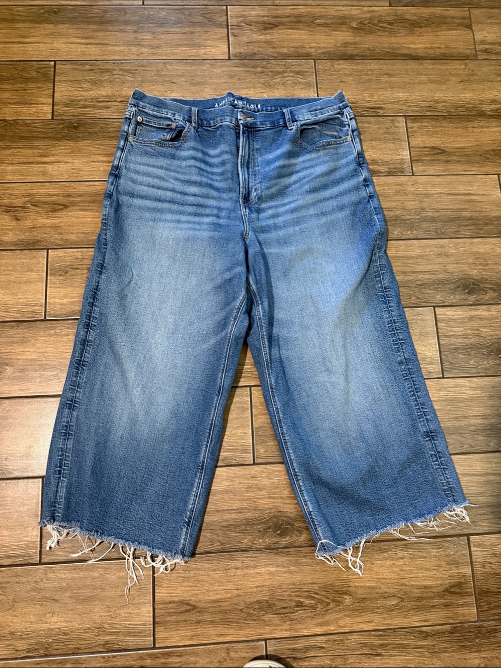 American Eagle  Super High Rise Baggy Straight Stretch Jeans 20